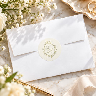 Regency-Garten Vintage-Klassische Romantische Hoch Runder Aufkleber