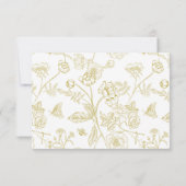 Regency Gold Allergy Diät restriktive Hochzeit RSVP Karte (Rückseite)