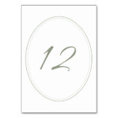 Regency Green Classic Cameo Wedding Tischnummer (Rückseite)