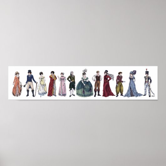 Regency Historical Fashion - Long 20x4.5 Poster (Vorne)