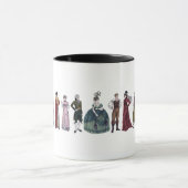 Regency Historische Mode Jane Austen Tasse (Zentrum)