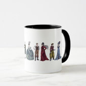 Regency Historische Mode Jane Austen Tasse (VorderseiteRechts)
