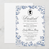 Regency-Lady-Brautjungfernparty Einladung (Vorne/Hinten)