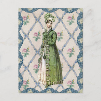 Regency Lady in Green Postkarte