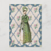 Regency Lady in Green Postkarte (Vorderseite)