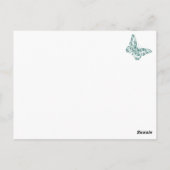 Regency Lady - Türkis Postkarte (Rückseite)