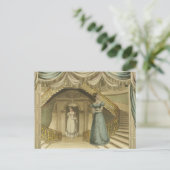 Regency Ladys auf der Treppe Postkarte (Stehend Vorderseite)