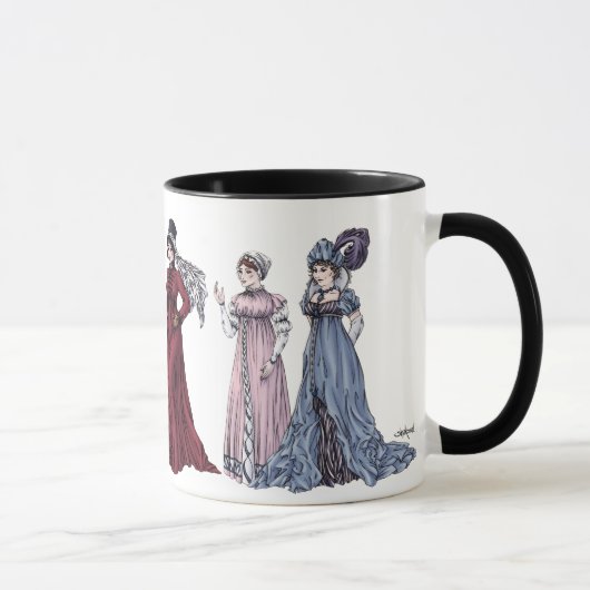 Regency Ladys Historisches Mode Jane Austen Tasse (Rechts)