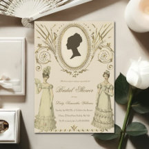 Regency Ladys Vintag Calligraphy Brautparty