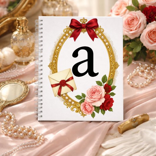 Regency Letter A Monogram Journal Notizblock