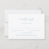 Regency Light Blue Allergy Dietary Note Wedding RSVP Karte (Vorderseite)