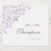 Regency Lila French Lilie Wedding Schaumweinetikett (Einzelnes Label)