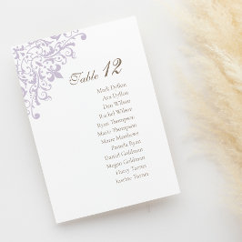 Regency Lila Lilie Pattern Wedding Tischnummer