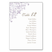 Regency Lila Lilie Pattern Wedding Tischnummer (Vorderseite)