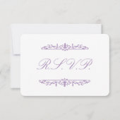 Regency Lila RSVP Karte (Vorderseite)