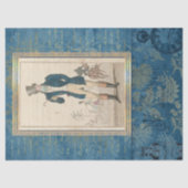 Regency Mode Herren Teal Decoupage Papier (Vorderseite)