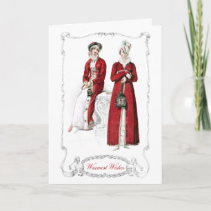 Regency-Mode-Tafel-Weihnachts-Feiertagskarte Feiertagskarte