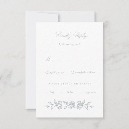 Regency Monogram Wedding Invitation Response Card RSVP Karte (Vorderseite)