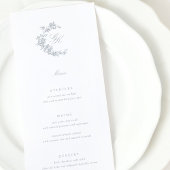 Regency Monogram Wedding Menu Menükarte