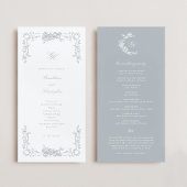 Regency Monogram Wedding Program Programm