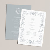 Regency Monogram Wedding Program Programm