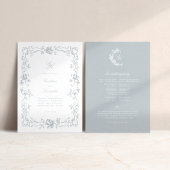 Regency Monogram Wedding Program Programm