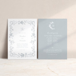 Regency Monogram Wedding Program Programm