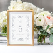 Regency Monogram Wedding Tischnummer Card