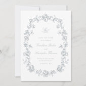 Regency-Monogramm-Hochzeit - Termin merken Save The Date (Vorderseite)