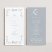 Regency-Monogramm-Hochzeitsprogramm Programm