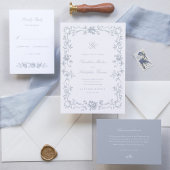 Regency-Monogramm-Hochzeitsprogramm Programm