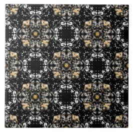 Regency Pattern für Silver, Gold und Black Hollywo Fliese