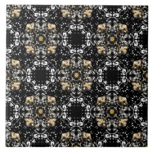 Regency Pattern für Silver, Gold und Black Hollywo Fliese