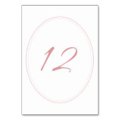 Regency Pink Classic Cameo Wedding Tischnummer (Rückseite)