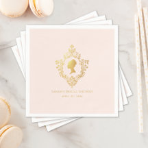 Regency Pink Vintag Imitats Gold Wappen Brautparty