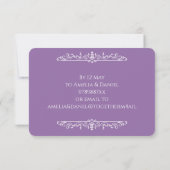 Regency  Purple RSVP Karte (Rückseite)