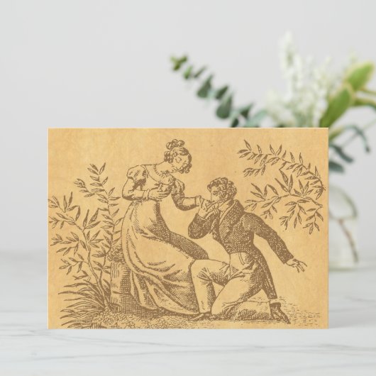 Regency Romance Einladung (Stehend Vorderseite)