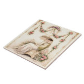 Regency-Rosengarten Lesende Dame Fliese (Seite)