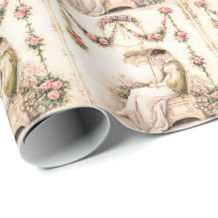 Regency-Rosengarten Lesende Dame Geschenkpapier