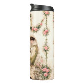 Regency-Rosengarten Lesende Dame Thermosbecher (Nach rechts gedreht)