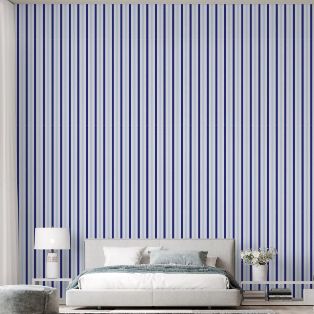 Regency Stripe Navy Blue Tapete (Schlafzimmer)