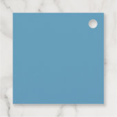 Regency-Style Blaue Hochzeit Geschenkanhänger (Rückseite)