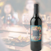 Regency Style mit Monogramm Regencycore-Ära Weinetikett