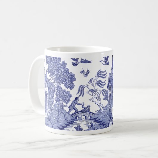 Regency Undead Blue Willow - Mug Kaffeetasse (Vorderseite Links)