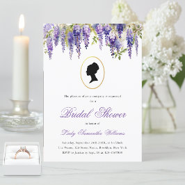 Regency Vintag Floral Wisteria Brautparty Einladung