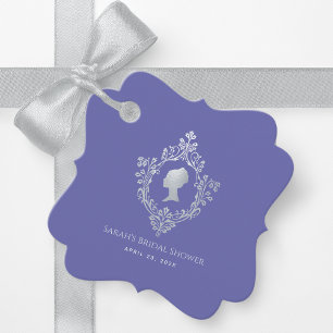 Regency Violett Vintage Crest Brautparty Geschenkanhänger