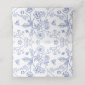 Regency Wappen Monogram Wedding Platzkarte (Innenseite Aufgefaltet)