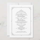 Regency Wedding Einladungen Vintag Themed Classic (Vorderseite)
