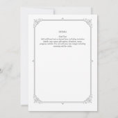 Regency Wedding Einladungen Vintag Themed Classic (Rückseite)