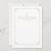 Regency Wedding Einladungen Vintag Themed GOLD (Rückseite)